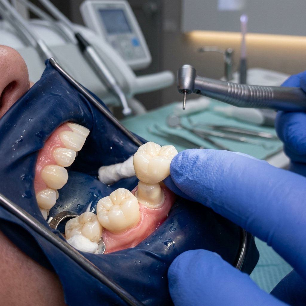 Coroa dental em porcelana