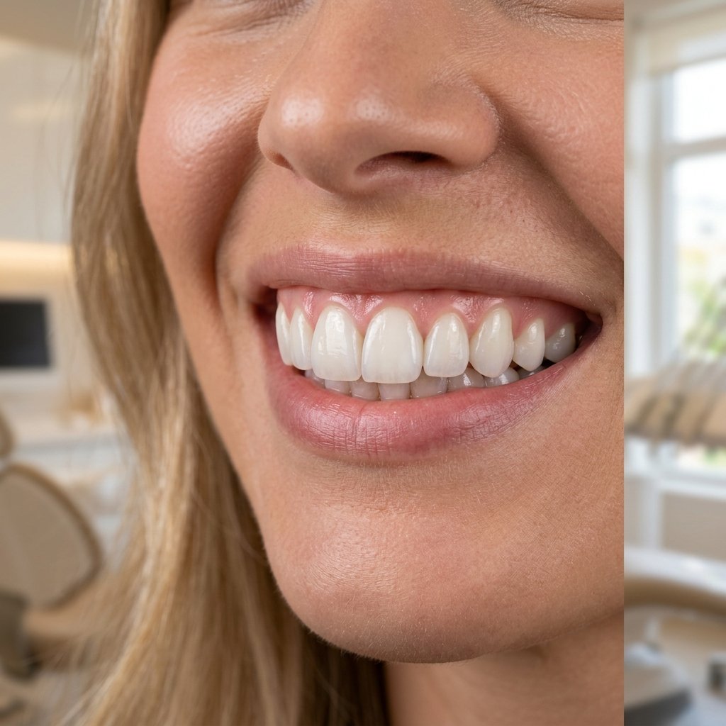 Sorriso clean com facetas dentais